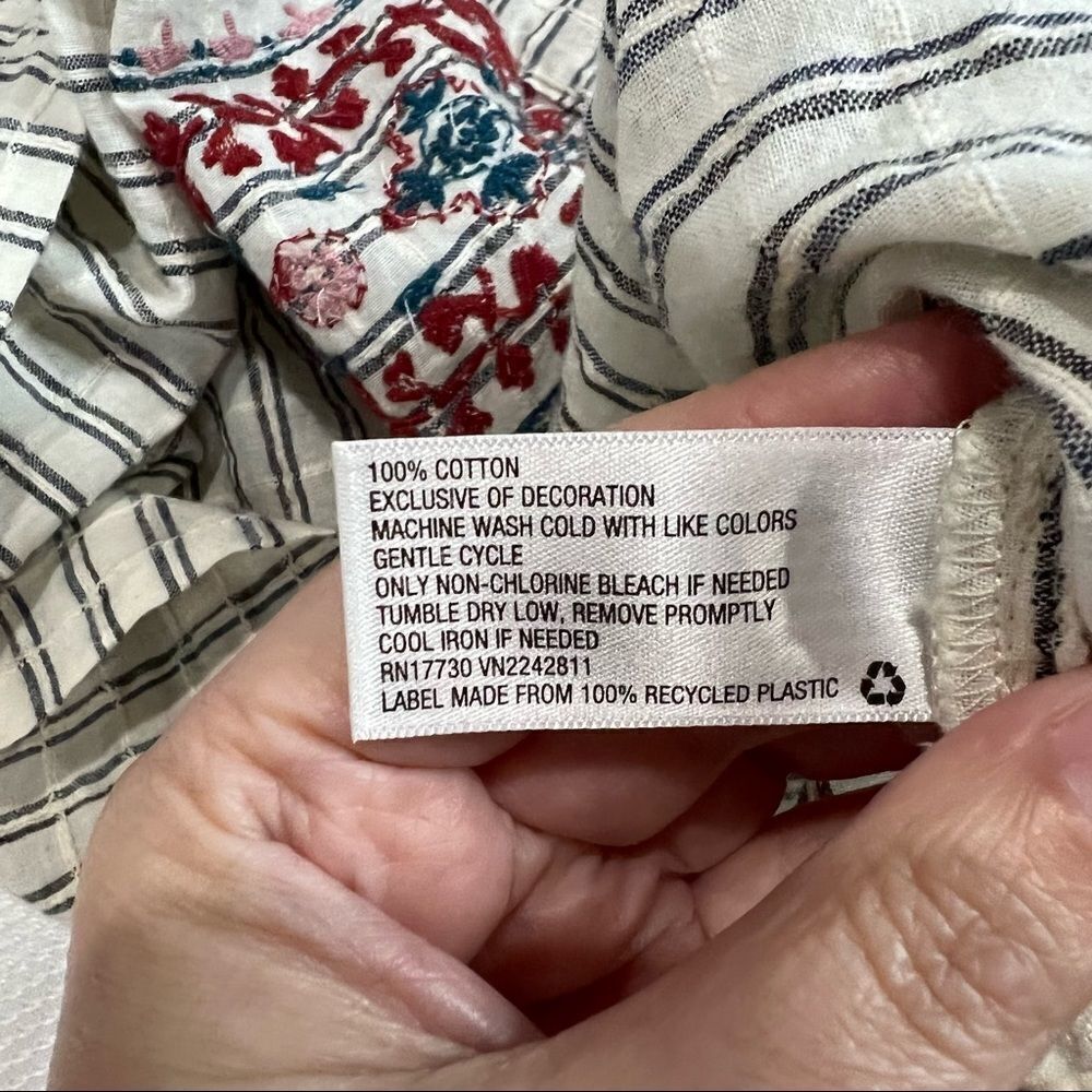 Universal Thread Boho Embroidered Tie Straps Tank… - image 6